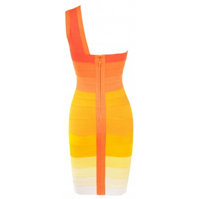 'Kenza' oranje bandage jurk